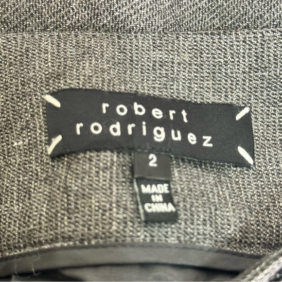 Robert Rodriguez Grey Wool Mini Skirt Attached Belt Size 2 - Picture 8 of 9